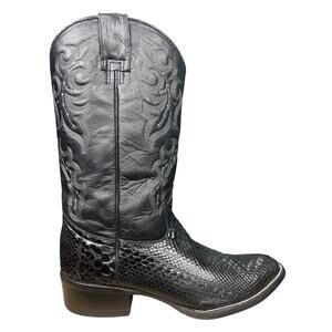 Circle G by Corral Men's Black Python Snakeskin Cowboy Boots Size 7.5 D